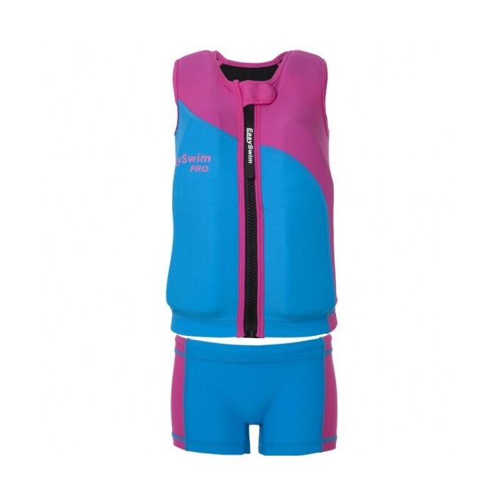 EasySwim Pro - Float Jacket with swimshort for children - 2-piece - Pink/Blue