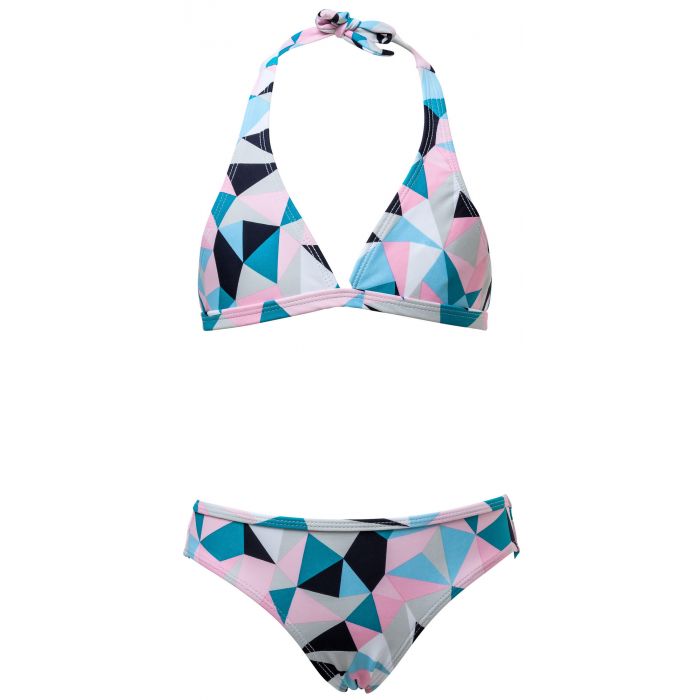 Snapper Rock - Triangle Bikini - Pink Geo - Blue/Pink/Gray