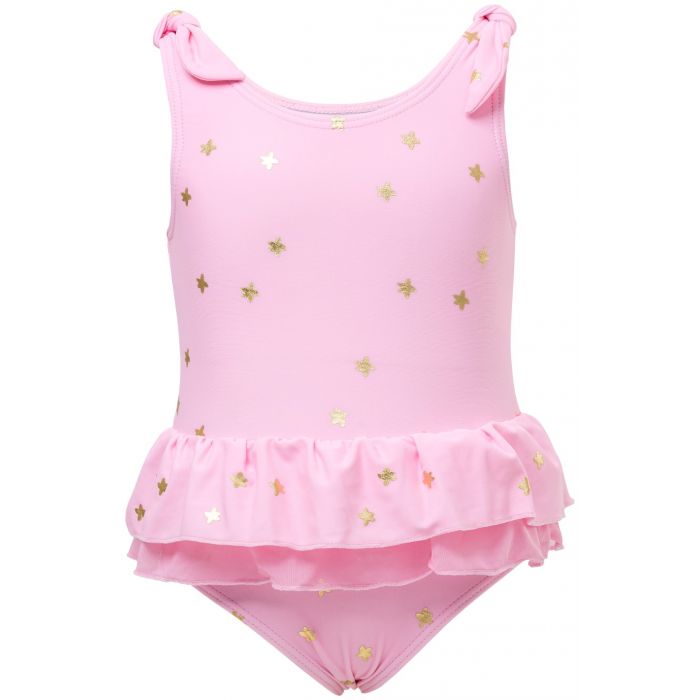 Snapper Rock - Skirted bathing suit - Pink Gold Star - Pink