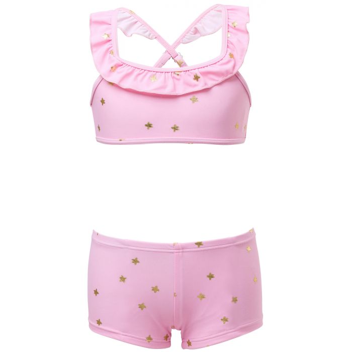 Snapper Rock - Bikini for girls - Pink Gold Star - Pink