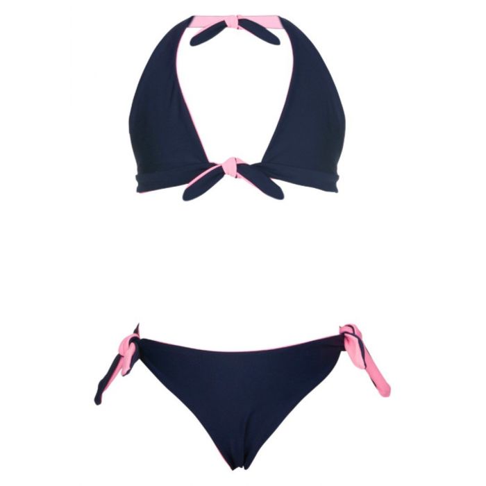Snapper Rock - Reversible bikini - Navy/Ballet Pink 