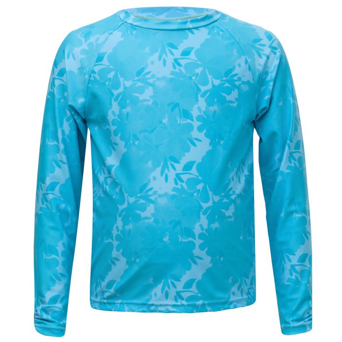 Snapper Rock - UV Swim shirt - Long Sleeve - Blue Leaf - Turquoise