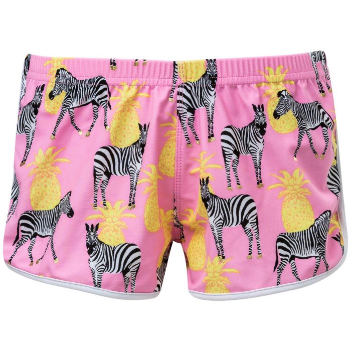 Snapper Rock - Swim shorts for girls - Zebra Crossing - Pink