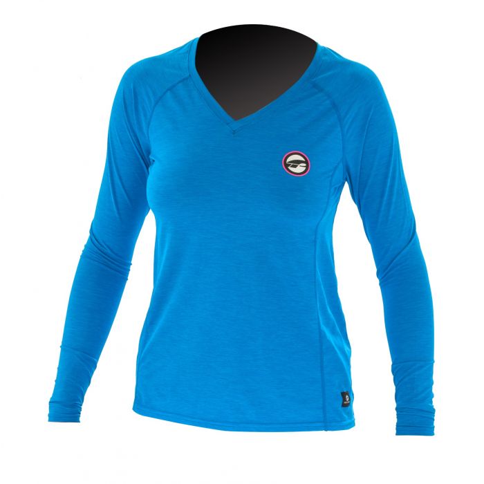 Prolimit - UV shirt for women with long sleeves - Bright blue / pink