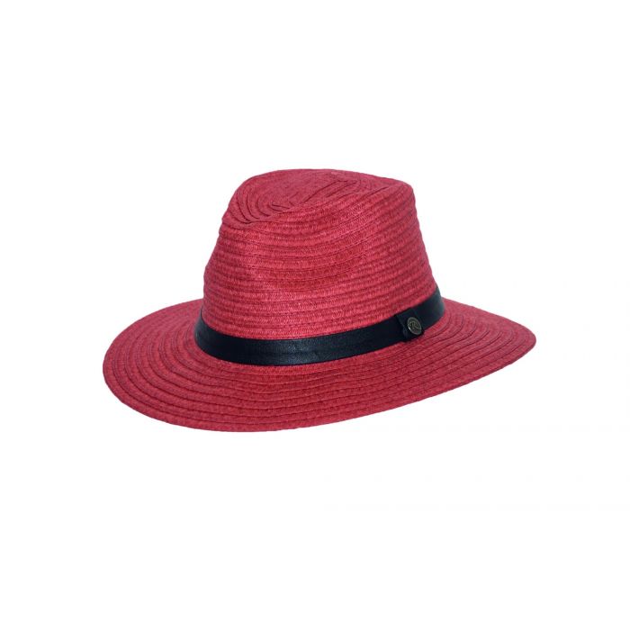 Rigon - UV fedora hat for women - Masala red