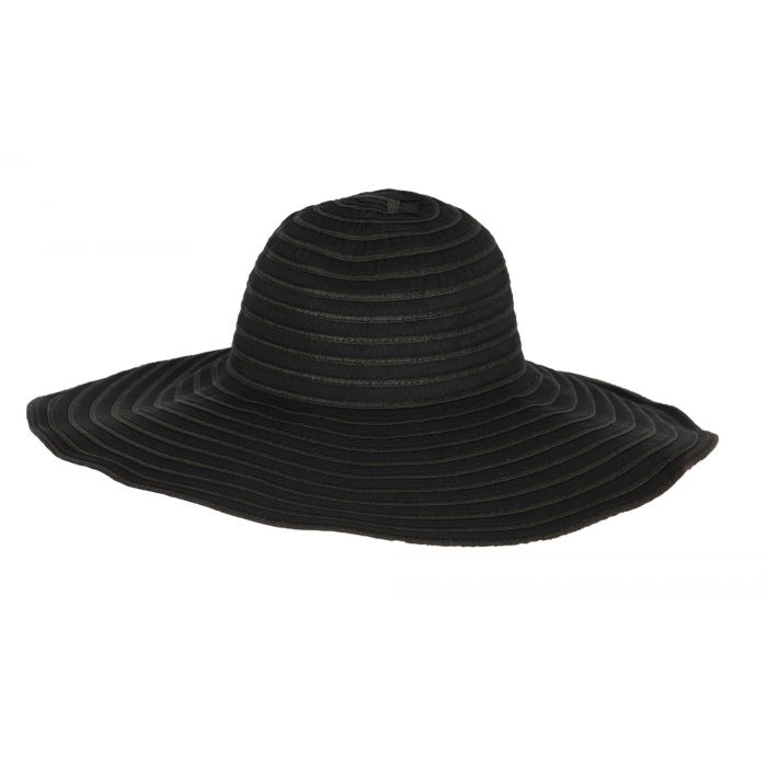 Rigon - UV Floppy hat for women - Bardot - Black