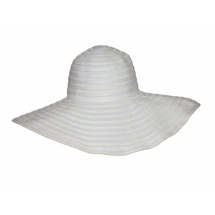 Rigon - UV Floppy hat for women - Bardot - White