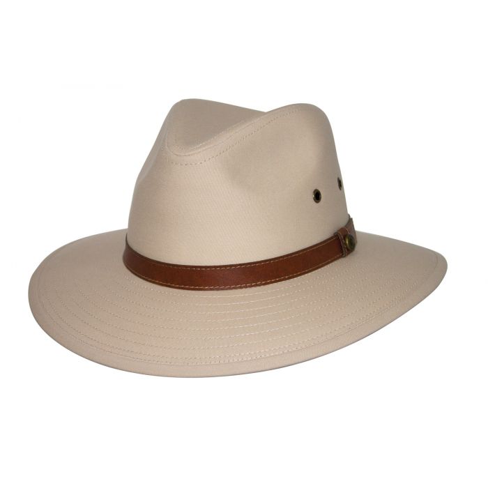 Rigon - UV fedora hat for men - Canvas - Natural