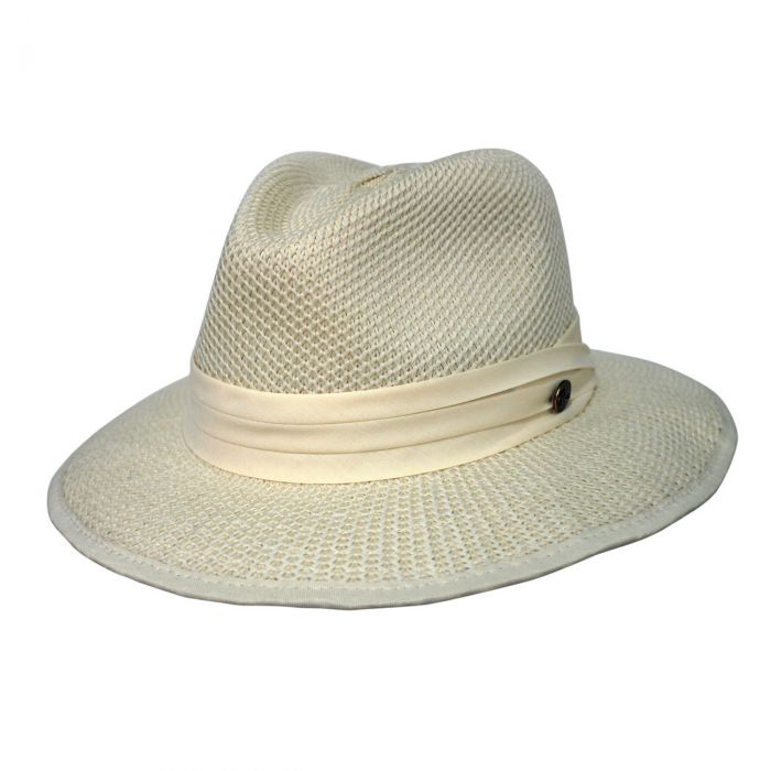 Rigon - UV fedora hat for men - Mandalay - Cream white