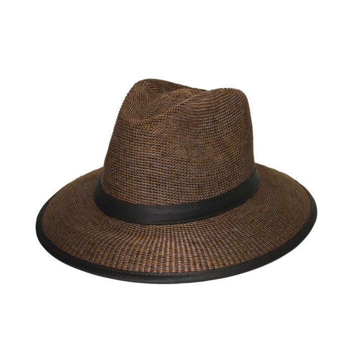 Rigon - UV fedora hat for men - Joel - Suede brown