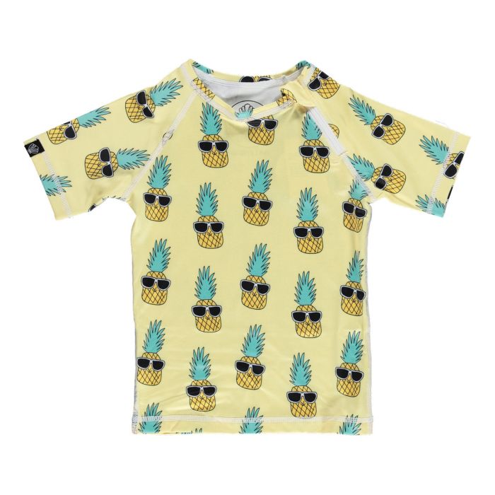 Beach & Bandits - UV swim shirt child - Punky Pineapple - Yellow