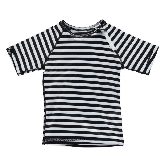 Beach & Bandits - UV swim shirt child - Stripe Tee - Black / white
