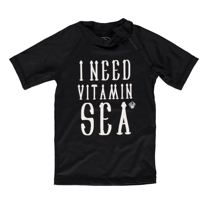 Beach & Bandits - UV swim shirt child - Vitamin Sea - Black