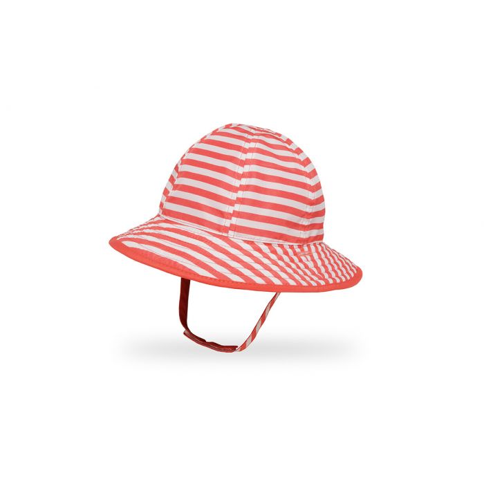 Sunday Afternoons - UV Reversible SunSkipper Bucket hat for babies - Kids' Outdoor - Coral Stripe/Coral
