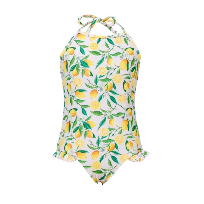 Snapper Rock - Swimsuit halter Lemon - lemon print