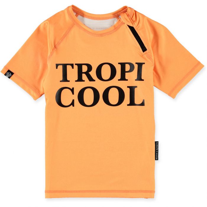 Beach & Bandits - UV Swim shirt for kids - UPF50+ - Short sleeve - Tropicool - Papaya