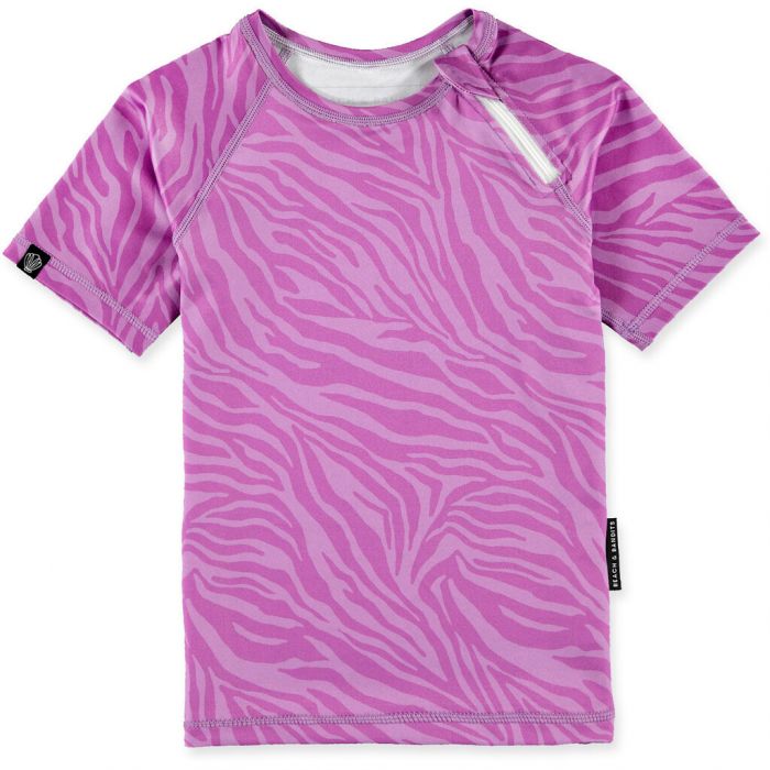 Beach & Bandits - UV Swim shirt for kids - UPF50+ - Short sleeve - Purple Shade - Purple