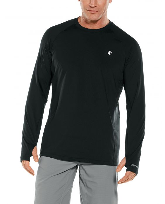 Coolibar - UV Sports Shirt for men - Longsleeve - Agility Performance - Black