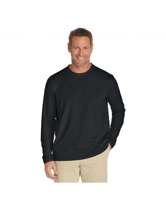 Coolibar - UV longsleeve shirt for men - Black - Front