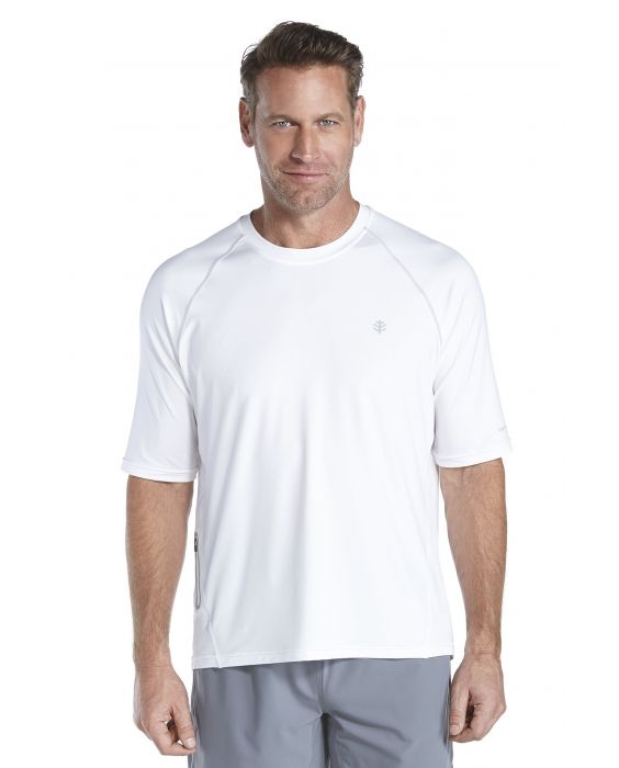 Coolibar - Short sleeve UV sport tee - white
