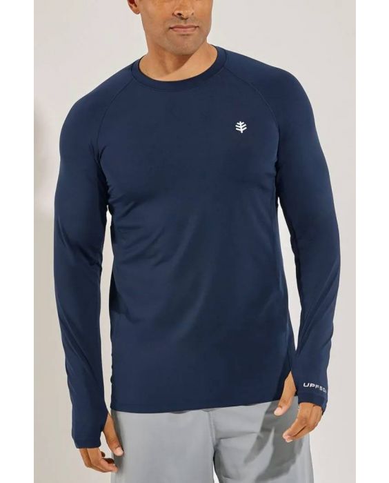 Coolibar - UV Shirt for men - Long sleeve - Agility Performance - Solid - Navy 