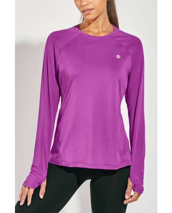 Coolibar - UV Fitness Shirt for women - Long sleeve - Devi - Solid - Victory Purple