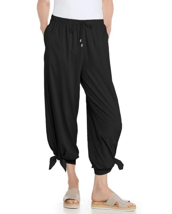 Coolibar - UV Wide Leg Pants for women - Petra - Solid - Black