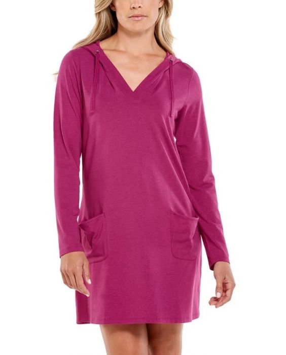 Coolibar - UV Beach Cover-Up Dress for women - Catalina - Solid - Warm Angelica 