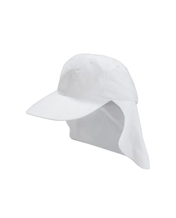 Coolibar - UPF 50+ Child All Sport Flap Sun Hat- White