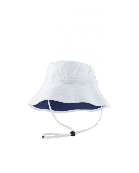 Coolibar - UPF 50+ Toddler Chin Strap Sun Hat- White