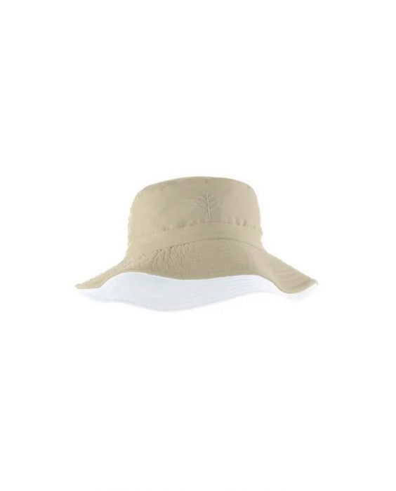 Coolibar - UV Reversible Bucket Hat for children - Y- Landon - Tan/White