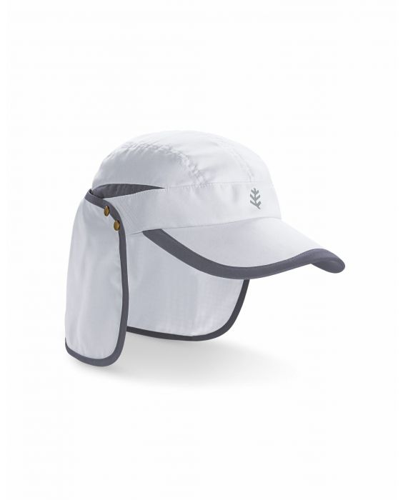 Coolibar - UV resistant Running Cap for adults - Sunbreaker - White/Carbon
