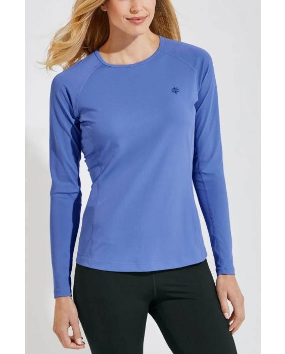 Coolibar - UV Swim Shirt for women - Hightide - Solid - Aura Blue