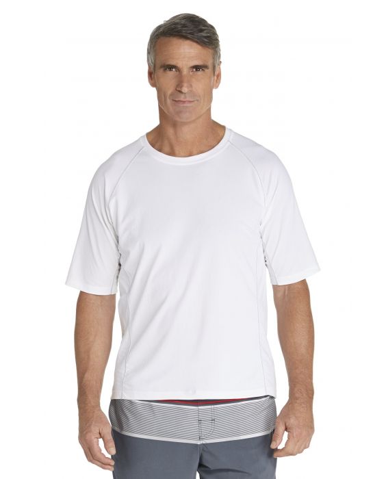 Coolibar - Men's Short-Sleeve Swim Shirt - white