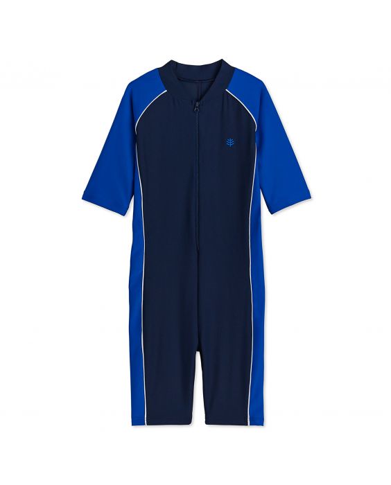 Coolibar - UV swimsuit for children - Blue - Front