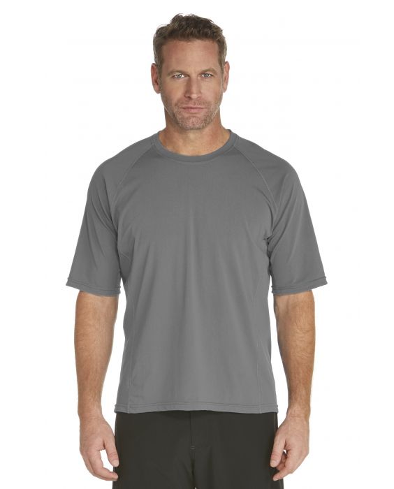Coolibar - Men's Short-Sleeve Swim Shirt - grey