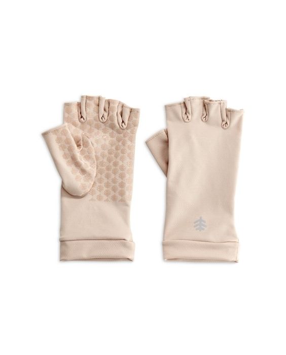 Coolibar - UV Fingerless Sun Gloves for adults - Ouray - Beige