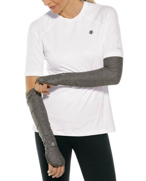 Coolibar - UV Sleeves for women - Backspin Performance - Charcoal