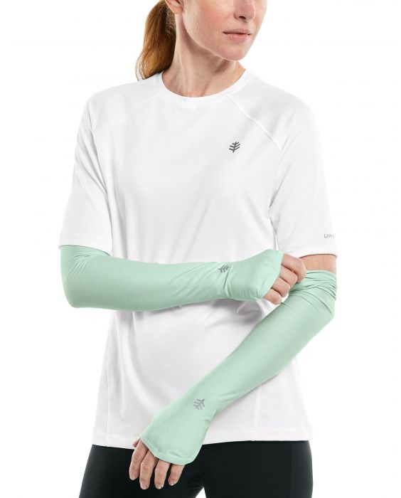 Coolibar - UV Performance Sleeves for women - Backspin - Aqua Mist
