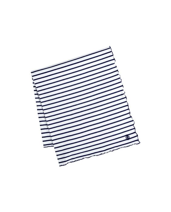 Coolibar - UV blanket for women, men, kids and babies - navy/white striped