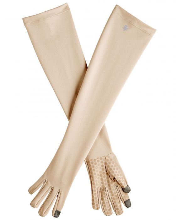 Coolibar - UV Long Gloves for adults - Culebra - Beige