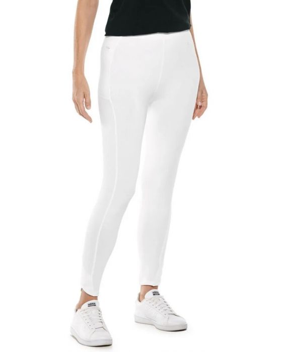 Coolibar - UV  Summer Leggings for women - LumaLeo - Solid - White 