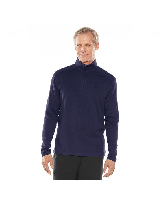 Coolibar - UV Pullover with Quarter Zip for men - Sonora - Navy