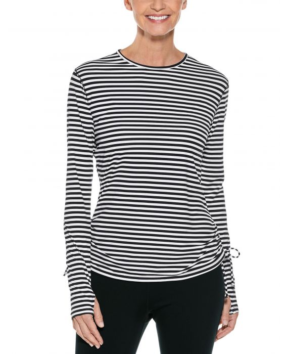 Coolibar - UV Swim shirt for women - Longsleeve - BaiKal - Black/White