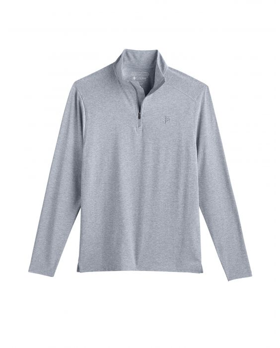 Coolibar - UV Pullover with Quarter Zip for men - Sonora - Grey