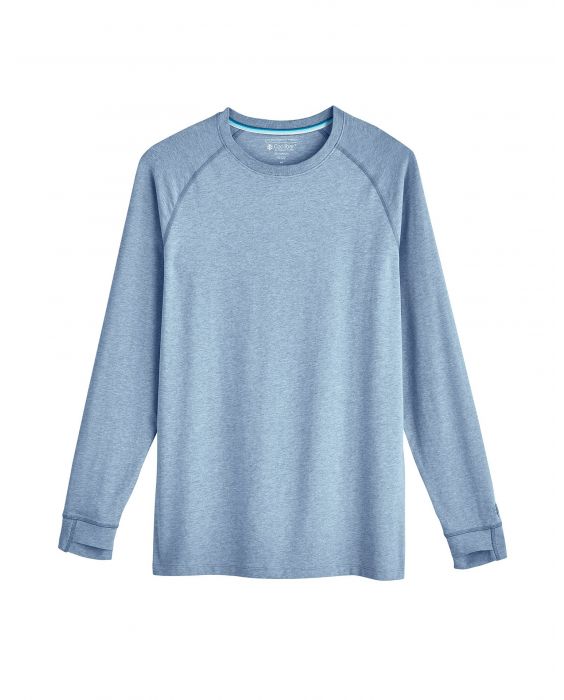 Coolibar - UV Shirt for men - Longsleeve - LumaLeo - Light Blue