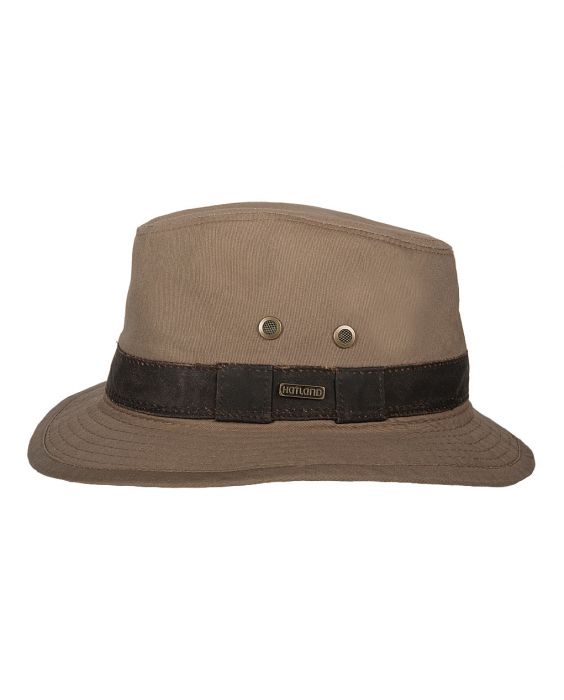 Hatland - UV Fedora hat for men - Okaton - Bronze