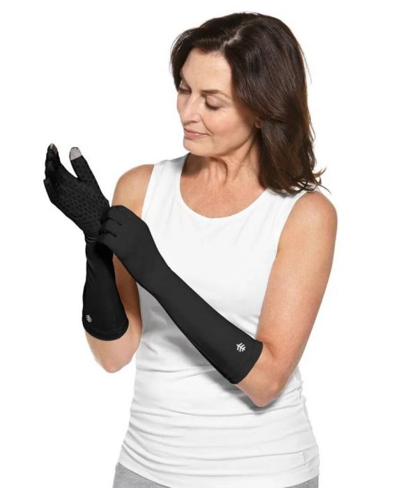 Coolibar - UV Mid-Length Gloves for adults - Bona - Black
