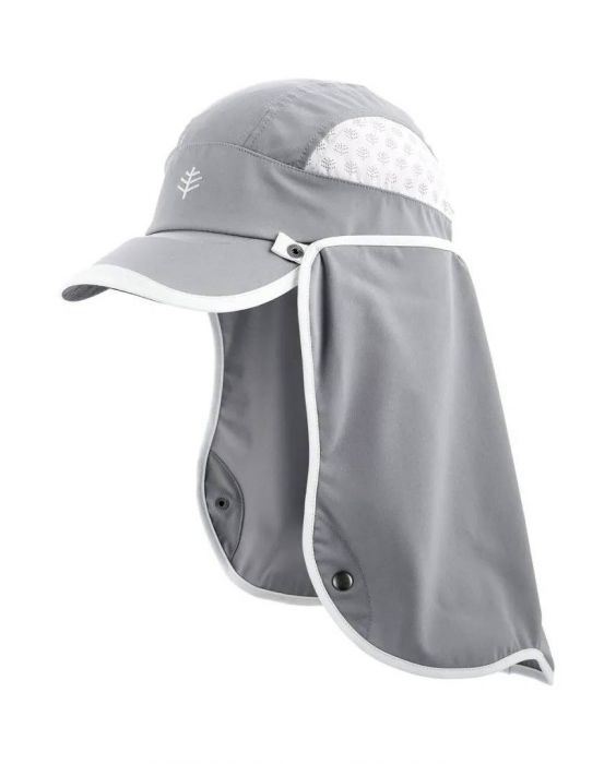 Coolibar - UV Sport Cap for adults - Agility - Steel Grey/White 