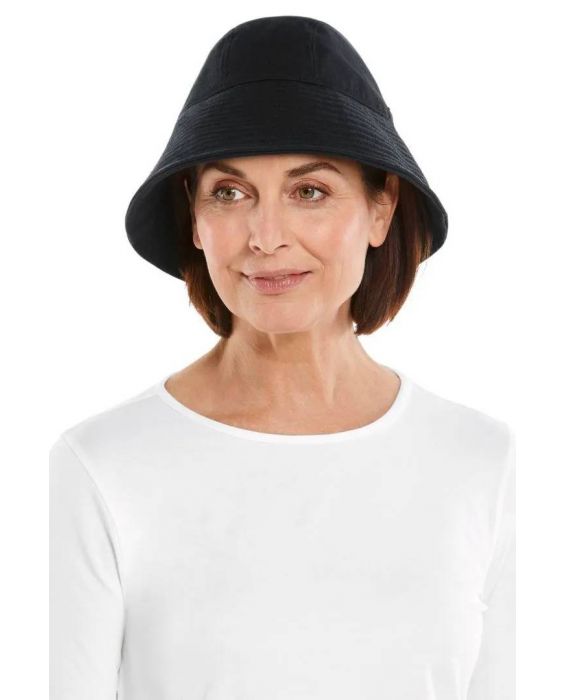 Coolibar - UV Cotton Bucket Hat for women - Katia - Black